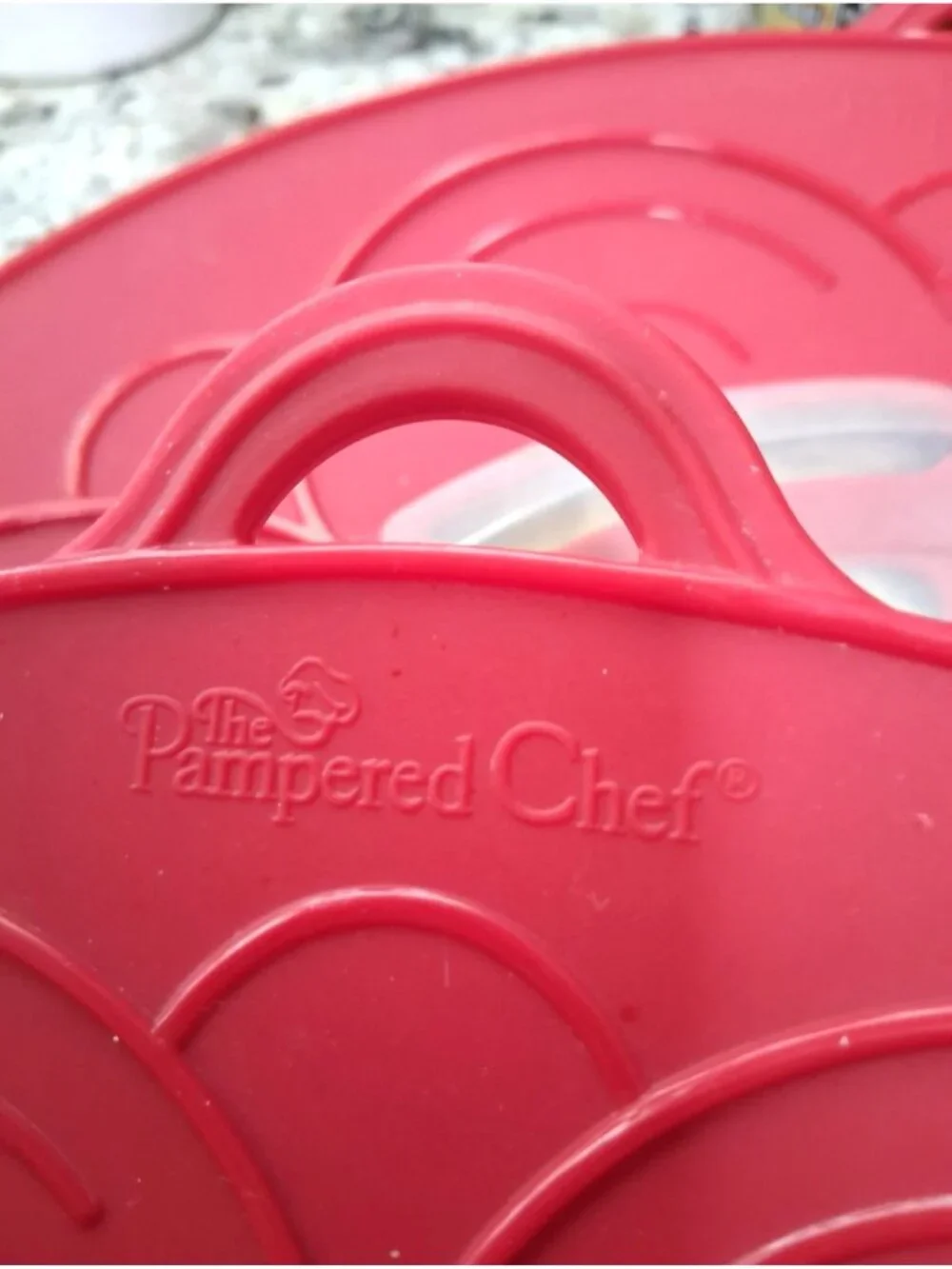 Pampered Chef Boil-Over No More Stops Boiling RED Large 2 pack 11